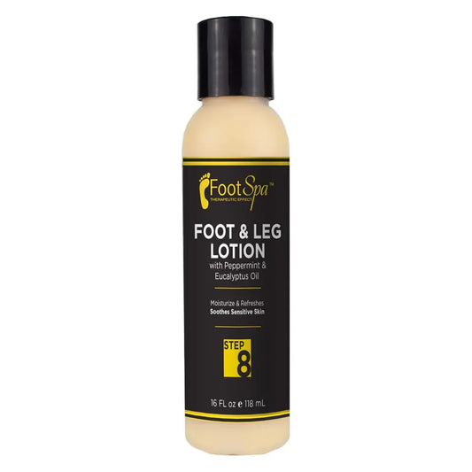 Foot SPA - Healing Therapy Massage Lotion 4 Oz - with Peppermint and Eucalyptus - Professional Pedicure Body and Hot Oil Manicure Infused with Natural Oils and Vitamins
